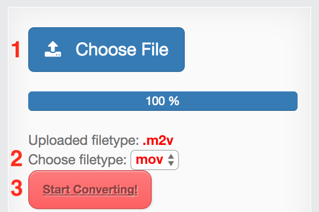 How to convert M2V files online to MOV